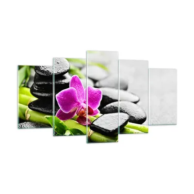Produktbild von Bilder auf glas - Pflanze Steine Bambus Spa - 160x85cm - Glasbilder - Wandbilder - Kunstdruck - zum Aufhängen bereit - Wanddekoration aus Glas - Glas Bilder - Wandbild auf Glas - GEA160x85-2681