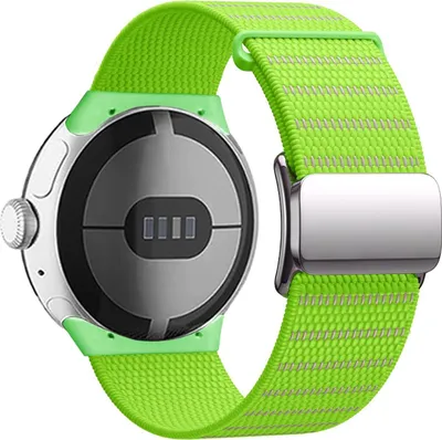 Image de Pour Google Pixel Watch 3 41mm / 2 / 1 Design Fermeture magnétique Nylon Bracelet de remplacement Vert