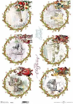 Immagine prodotto di ITD carta di riso decoupage carta artigianale A3 Natale, inverno, immagini invernali 0331L