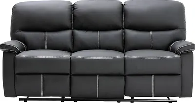 Produktbild von Couchgarnitur Relax 3+2+1 - Kunstleder - Schwarz - CANBY