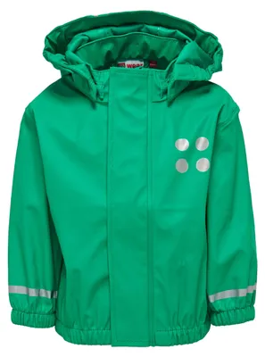 Imagen del producto de Chaqueta impermeable Lego Wear, color verde, modelo Justice101, tallas 74 a 104