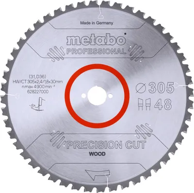 Zdjęcie produktu dla Metabo PrecisionCutProf 305x30, 48 WZ 5°neg, 628227000