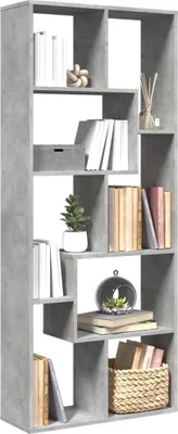 Produktbild von Maison Exclusive - Raumteiler-Bücherregal Betongrau 67x25x161,5 cm Holzwerkstoff