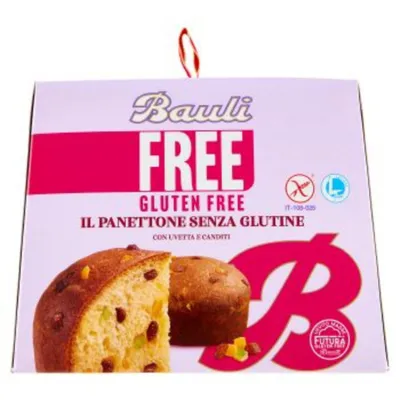 Obrázek produktu pro Bauli Bezlepková panettone Senza Glutine con Uvetta e Canditi 400 g