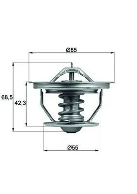 Produktbild von MAHLE Thermostat Kühlmittel 71°C