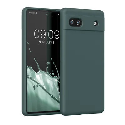 Produktbild von kwmobile Handyhülle für Google Pixel 6a Hülle, für Pixel 6a Case - Hülle Silikon - kabelloses Laden - Blaugrün