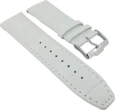 Produktbild von Jacques Lemans 1-1813 | Uhrenarmband 24mm weiß Leder | 1-1788