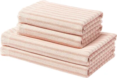 Immagine prodotto di Set di asciugamani Westwing Irma 100% cotone 450 g/m² rosa 4 pezzi