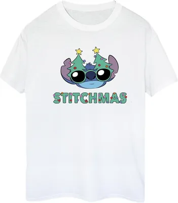 Produktbild von Disney - "Stitchmas" T-Shirt für Damen BI30656 (5XL) (Weiß)
