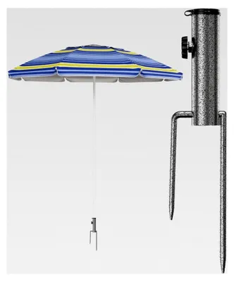 Produktbild von Sonnenschirmständer mit Erdspieß für Sonnenschirme und Gartenschirme