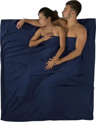 Produktbild von Sea to Summit Premium Baumwolle Travel Liner Double Barva: Marineblau