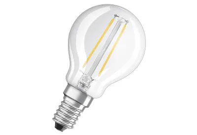 Produktbild von Osram LED Filament Leuchtmittel P45 Tropfen RetroFit 2,5W = 25W E14 klar 250lm warmweiß 2700K