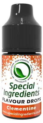 Productafbeelding van Speciale ingrediënten: Aroma druppels Clementine, 30 ml. Hoogwaardige voedingsaroma, smaakdruppels voor het bakken, bereiden van gerechten en het toevoegen aan dranken