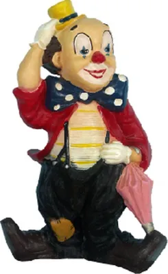 Image de Design Clown Paracol Figurine Statue Sculpture Figurines Sculptures Décoration 5023