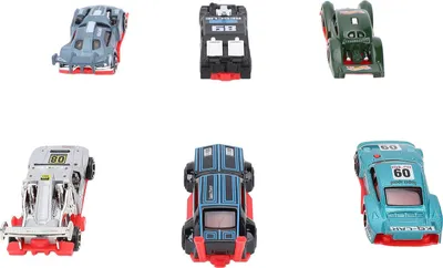 Image de jeu de 6 jouets en alliage 1:64, modèle de voiture de course, avec fonction coulissante, pour enfants, garçons, cadeau, décoration de la maison