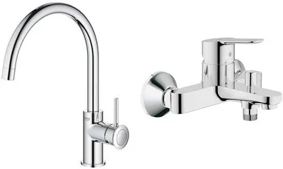 Zdjęcie produktu dla GROHE 
Bateria wannowo-prysznicowa, chromowana, z wbudowaną klapką spłukującą, automatycznym przełącznikiem między trybem prysznica a wanny, odporna na zarysowania, 23334000