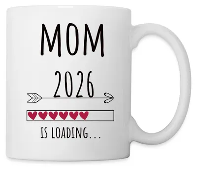Produktbild von Spreadshirt Mom 2026 Is Loading Tasse, One size, Weiß