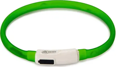 Produktbild von Beeztees Safety Gear Dogini - Hundehalsband - USB - Grün - 35x10 cm