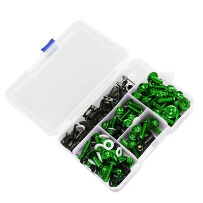 Imagen del producto de Kit de tornillos para carenado de motocicleta, tornillos para parabrisas de motocicleta, tornillos para fijación de carenados de motocicleta, tornillos para parabrisas y carenados de motocicleta, clips y tornillos para fijación de piezas de motocicleta, kit de tornillos para carenados de motocicleta