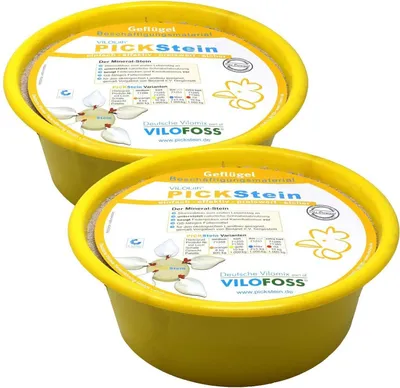 Produktbild von Vilofoss Picksteine HART 2 x 10 kg Set 20 kg Pickschale Vilomix Vilolith Pickstein Lecksteine