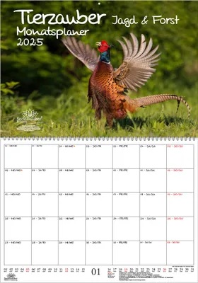 Produktbild von Tierzauber Jagd & Forst Planer DIN A2 Kalender für 2025 - Seelenzauber