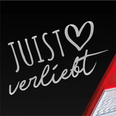 Produktbild von Auto Aufkleber Juist verliebt Herz Insel Nordsee Liebe Car 19x10 cm Silber Sticker Heckscheibenaufkleber