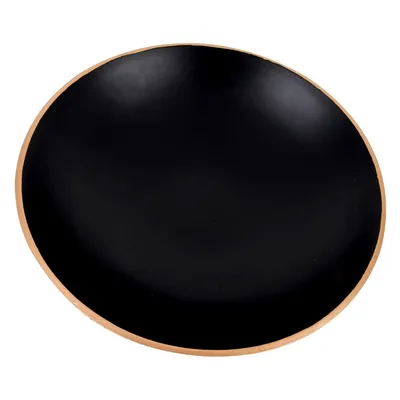Produktbild von Dekoschale -Modern- Holz 13x54cm schwarz-gold