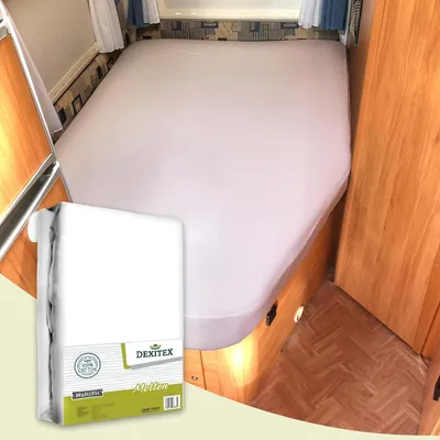 Produktbild von Matratzenschoner ecke rechts, für Wohnmobilbett, 100 % Baumwolle, weiß