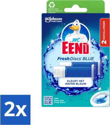 Imagen del producto de WC-Ente - Cápsulas de color azul para el inodoro - Duo recambio - Colorea el agua de azul y refresca - 72 ml - Paquete económico - 2 unidades