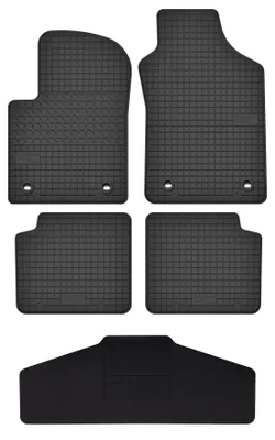 Productafbeelding van Rubberen automatten + tunnelmat voor Ford Ka MK2 2008-2012 (hatchback) – 5-delig, zwart, op maat – Wielganizator SolidTread