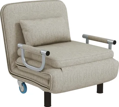 Produktbild von KlappbarerSchlafsessel,3in1KlappsesselmitverstellbarerRückenlehne,fürSchlafzimmerundGästezimmer,Grau