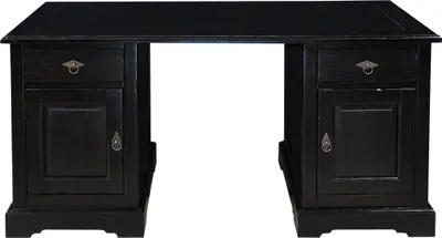 Produktbild von SIT Möbel Schreibtisch | 2 Schubladen, 2 Türen | Akazie-Holz | antikfinish | B 150 x T 68 x H 75 cm | 09807-30 | Serie SAMBA