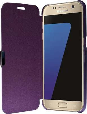 Produktbild von Flip Cover Schutzhülle Case Handyhülle Bookstyle für Samsung Galaxy S7 Violett