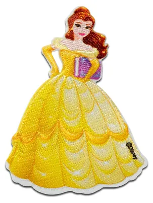 Produktbild von Disney © Die Schöne Und Das Biest Belle Prinzessin - Aufnäher, Bügelbild, Aufbügler, Applikationen, Patches, Flicken, Größe: 7,5 x 5,7 cm