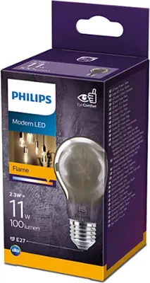 Immagine prodotto di Lampadina LED Philips E27 2,3W/15W 100lm 1800K fumo