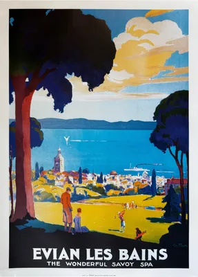 Obrázek produktu pro Evian-les-Bains – Lázně – Plakát 50 x 70 cm