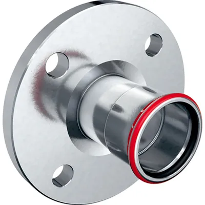Produktbild von Geberit GE Mapress, C-Stahl, Flansch, PN6, Pressmuffe, d35mm, verzinkt, 1 Stk.