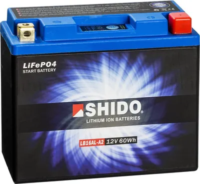 Produktbild von Shido Lithium Motorradbatterie LiFePO4 LB16AL-A2 12V