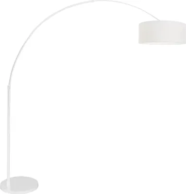 Immagine prodotto di Steinhauer - lampada da terra - Sparkled Light - bianco - lino metallo - lampada ad arco - E27 - 7169W