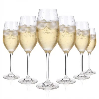 Produktbild von 6x Pommery Champagner Flöte Sektglas Gläser Champagner lange Ausführung