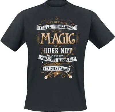 Produktbild von Harry Potter T-Shirt Herren Magic schwarz L