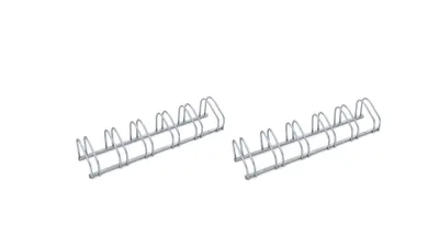 Produktbild von Moinzana 2 Stück Fahrradständer - Fahrradablage - für 12 Fahrräder - 160x32x27 cm - Fahrradständer aus Metall
