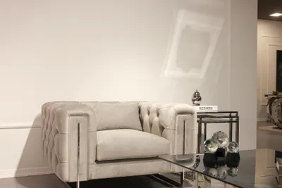 Obrázok produktu pre Moderné kreslo do obývačky Chesterfield čalúnenie nábytku nábytok textil