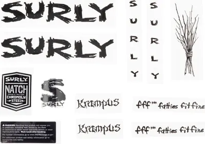 Obrázok produktu pre Surly Krampus New Rahmen Nálepka inkl. Headbadge, čierna