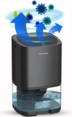 Produktbild von OKWISH Luftentfeuchter Entfeuchter Elektrisch,1000ml Raumentfeuchter Leise Dehumidifier Mit Funktion Abtauen & Schlafmodus,Entfeuchter für Badezimmer, für Feuchte Räume