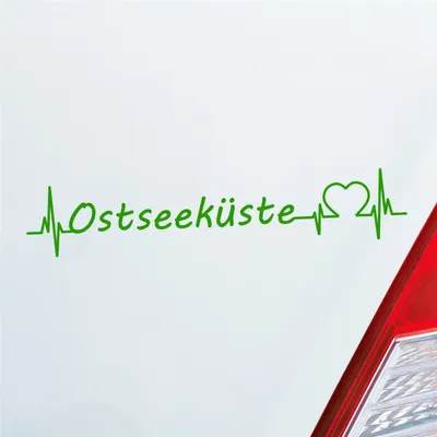 Produktbild von Auto Aufkleber Ostseeküste 19x5 cm Hellgrün Sticker Heckscheibenaufkleber