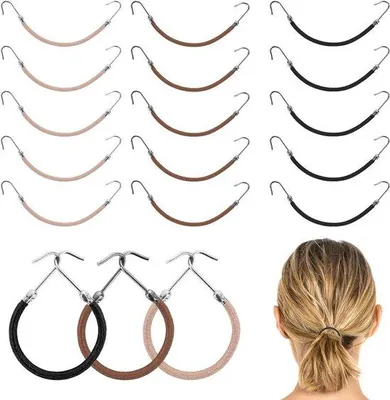 Produktbild von Haargummis und Haarklemmen – Set mit 15 Stück für Damen und Mädchen