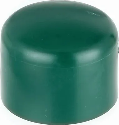 Image de Alberts 855260 Capuchon de poteau pour poteau métallique rond, plastique, vert, pour poteau Ø 38 mm, set de 20 pièces