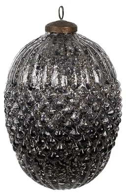 Obrázek produktu pro Clayre & Eef Vánoční ozdoba Ø 13x18 cm černé sklo