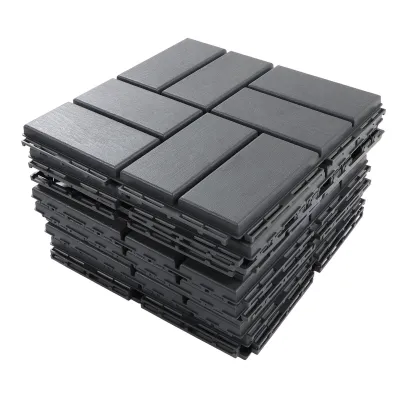 Zdjęcie produktu dla 30 sztuk płytek tarasowych blokujących płytki balkonowe płytki tarasowe plastikowe, antypoślizgowe, ciche, płytki tarasowe 30x30cm